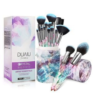 DUAIU Makeup Brushes 15pcs Premium Synthetic Bristles Makeup Brush Sets
